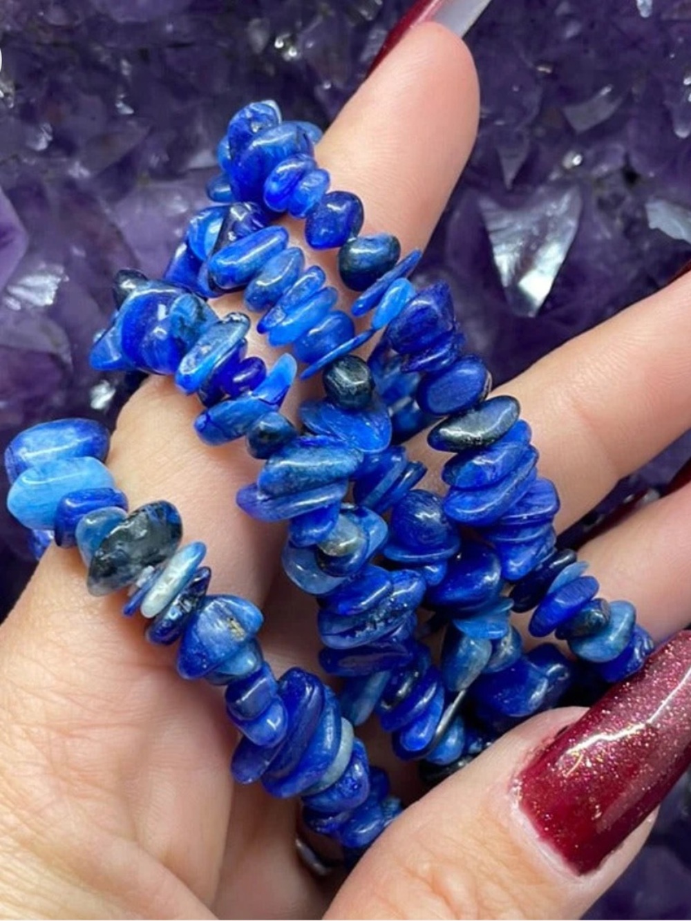 Set of 5 - Kyanite Chip Bracelets